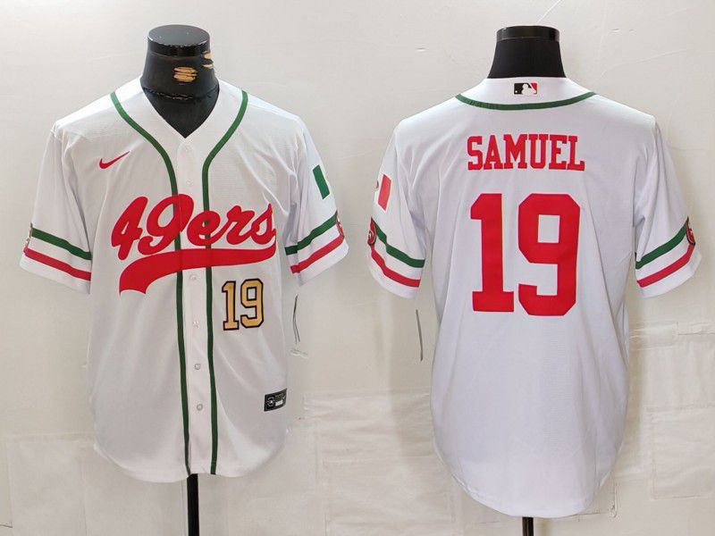 Men San Francisco 49ers #19 Samuel White Joint Name 2024 Nike Limited NFL Jersey style 2